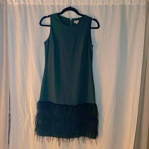 Emerald Green flapper Cocktail dress. Cremieux size 2.